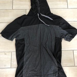 Black shirt with hoodie